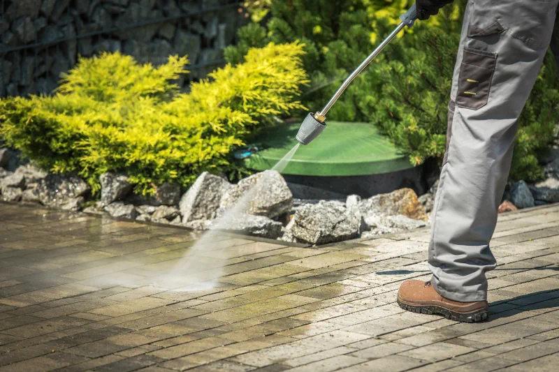 Concrete and Paver Cleaning Clean concrete pathways and entertaining areas